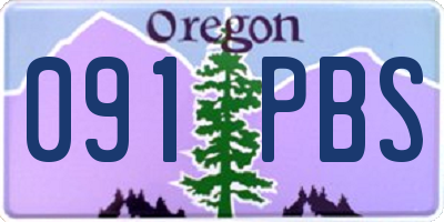 OR license plate 091PBS