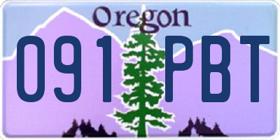 OR license plate 091PBT