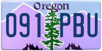 OR license plate 091PBU
