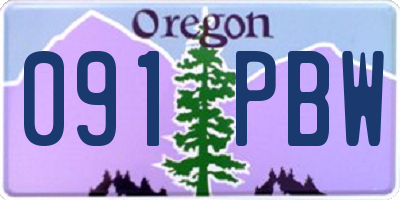 OR license plate 091PBW