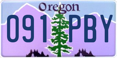 OR license plate 091PBY