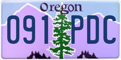 OR license plate 091PDC
