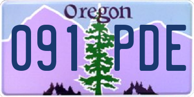 OR license plate 091PDE