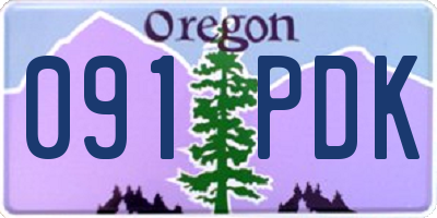 OR license plate 091PDK