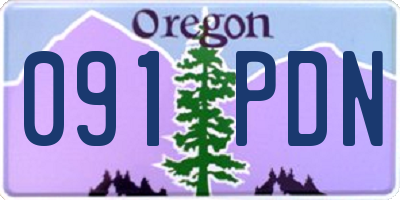 OR license plate 091PDN