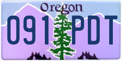 OR license plate 091PDT