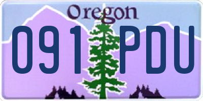 OR license plate 091PDU