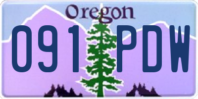 OR license plate 091PDW