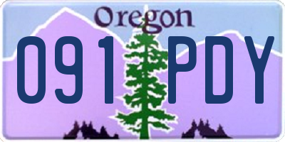 OR license plate 091PDY