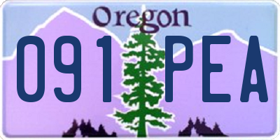 OR license plate 091PEA