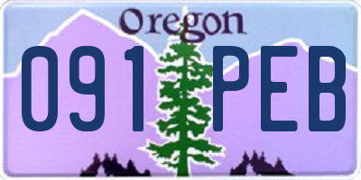 OR license plate 091PEB