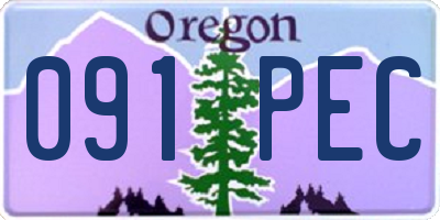 OR license plate 091PEC