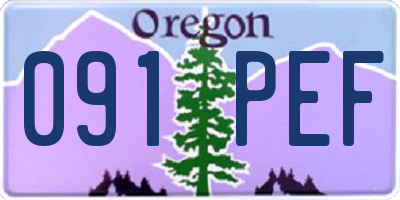 OR license plate 091PEF
