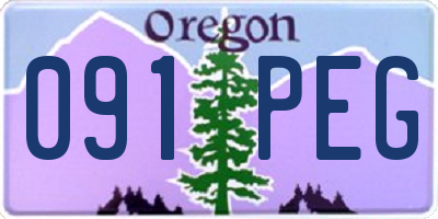 OR license plate 091PEG