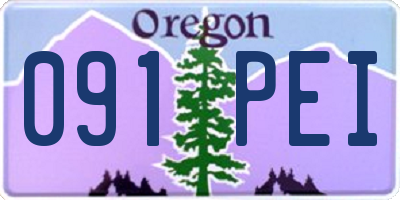 OR license plate 091PEI