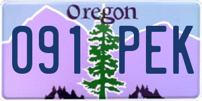 OR license plate 091PEK