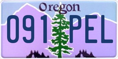 OR license plate 091PEL