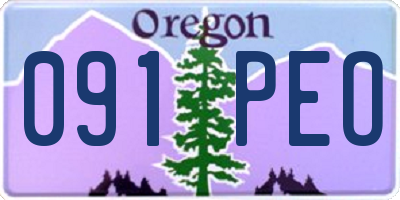 OR license plate 091PEO
