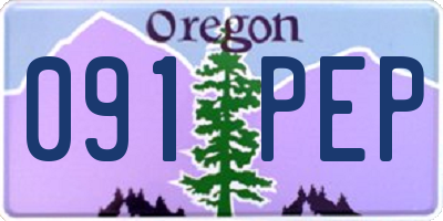 OR license plate 091PEP