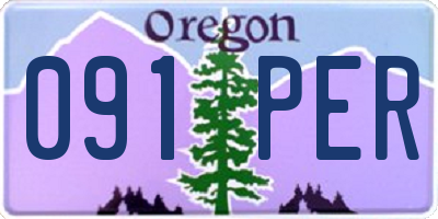 OR license plate 091PER
