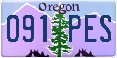 OR license plate 091PES