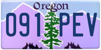 OR license plate 091PEV