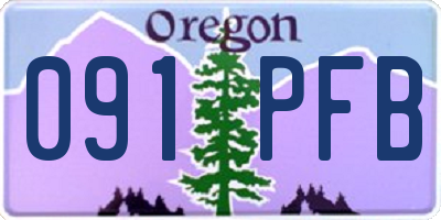 OR license plate 091PFB