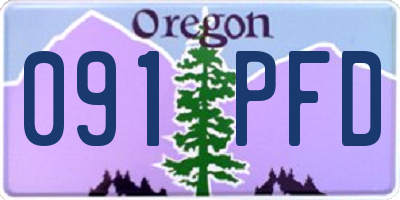 OR license plate 091PFD