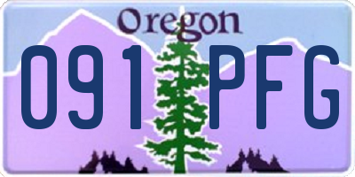OR license plate 091PFG
