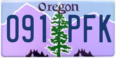 OR license plate 091PFK