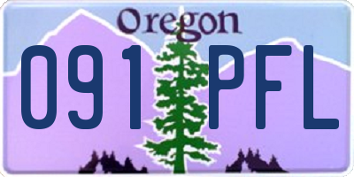 OR license plate 091PFL