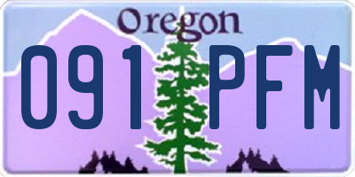 OR license plate 091PFM