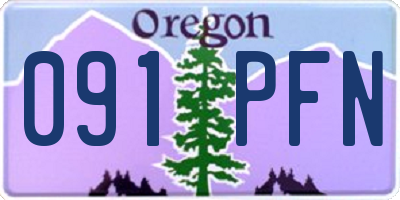 OR license plate 091PFN