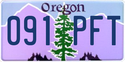 OR license plate 091PFT