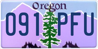 OR license plate 091PFU