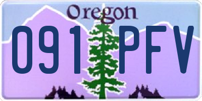 OR license plate 091PFV