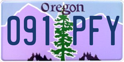 OR license plate 091PFY