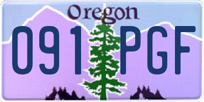 OR license plate 091PGF