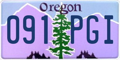 OR license plate 091PGI