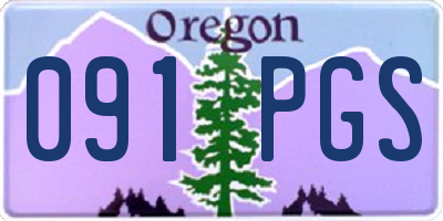 OR license plate 091PGS