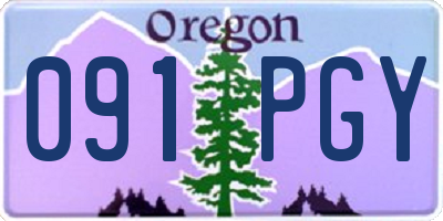 OR license plate 091PGY
