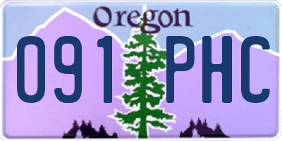OR license plate 091PHC