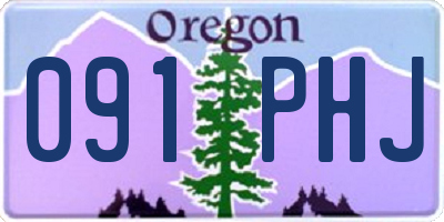 OR license plate 091PHJ