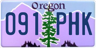 OR license plate 091PHK