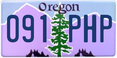OR license plate 091PHP