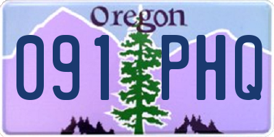 OR license plate 091PHQ