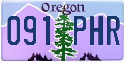 OR license plate 091PHR