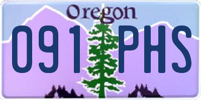 OR license plate 091PHS