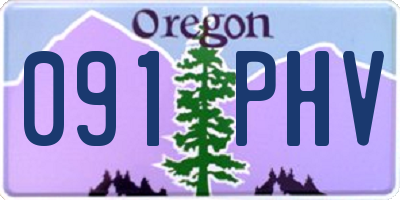 OR license plate 091PHV