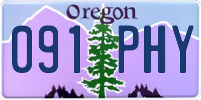OR license plate 091PHY